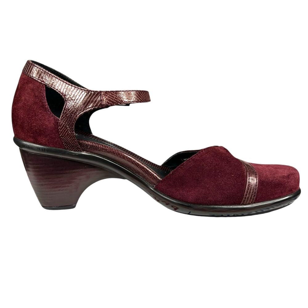 Dansko Women’s Roxy Maroon Suede Mary Janes Size 39 US 8.5/9 - Picture 4 of 12